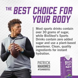 BioSteel Sports Drink, Sugar-Free with Essential Electrolytes, Grape, 500ml, 12-Pack